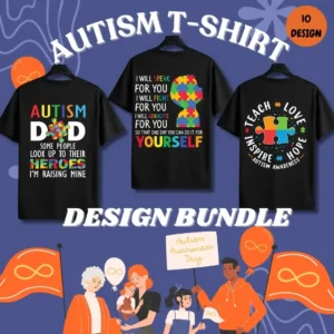 Autism T-Shirt Design Bundle v2